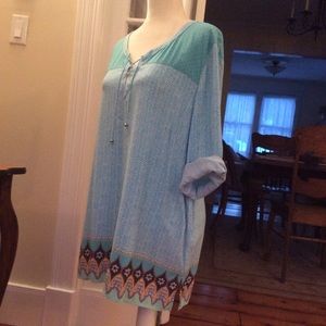 J JILL bathing suit coverup or mini EUC rayon L